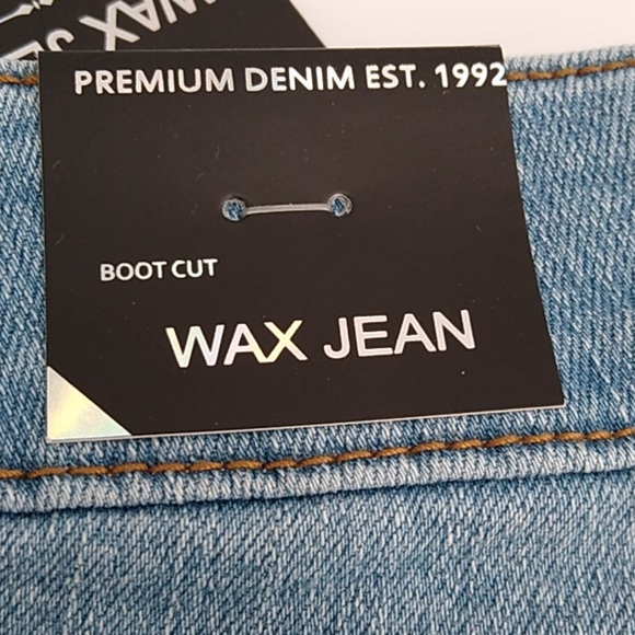 Wax Light Wash Mid Waist Boot Cut Jeans - Picture 8 of 9